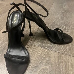Aldo Elegant Black Strappy Heels